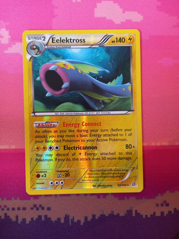 Pokemon Card Eelektross Primal Clash Reverse Holo Rare 65/160 Near Mint