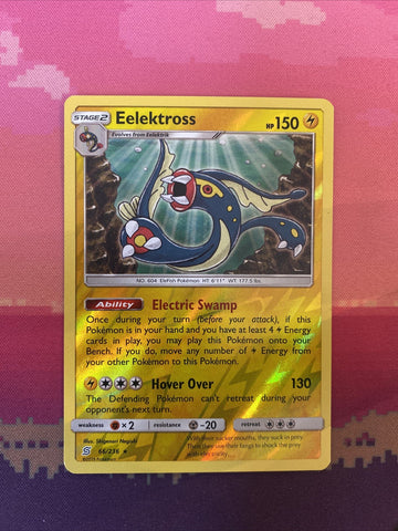 Pokemon Card Eelektross Unified Minds Reverse Holo Rare 66/236 Near Mint