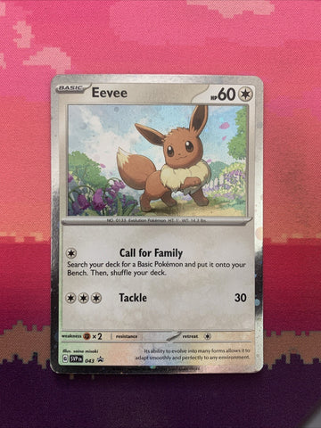 Pokemon Card Eevee 043 Black Star Promo Cosmo Holo Near Mint