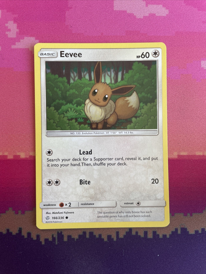 Pokemon Card Eevee Cosmic Eclipse Common 166/236 Near Mint