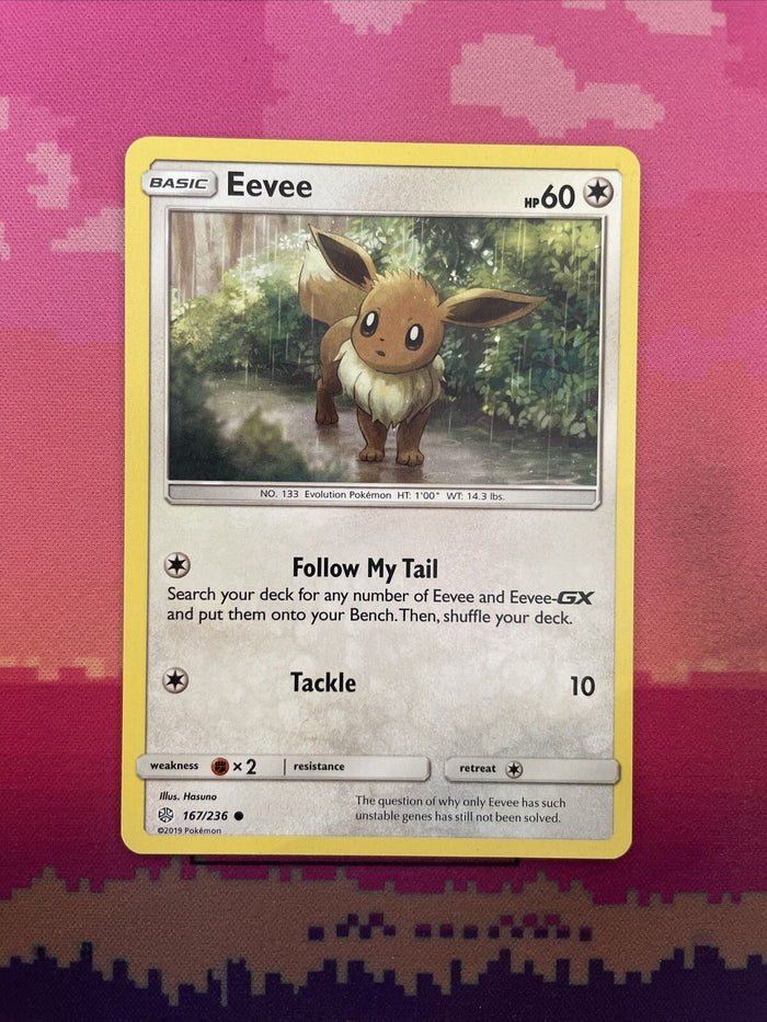Pokemon Card Eevee Cosmic Eclipse Common 167/236 Near Mint