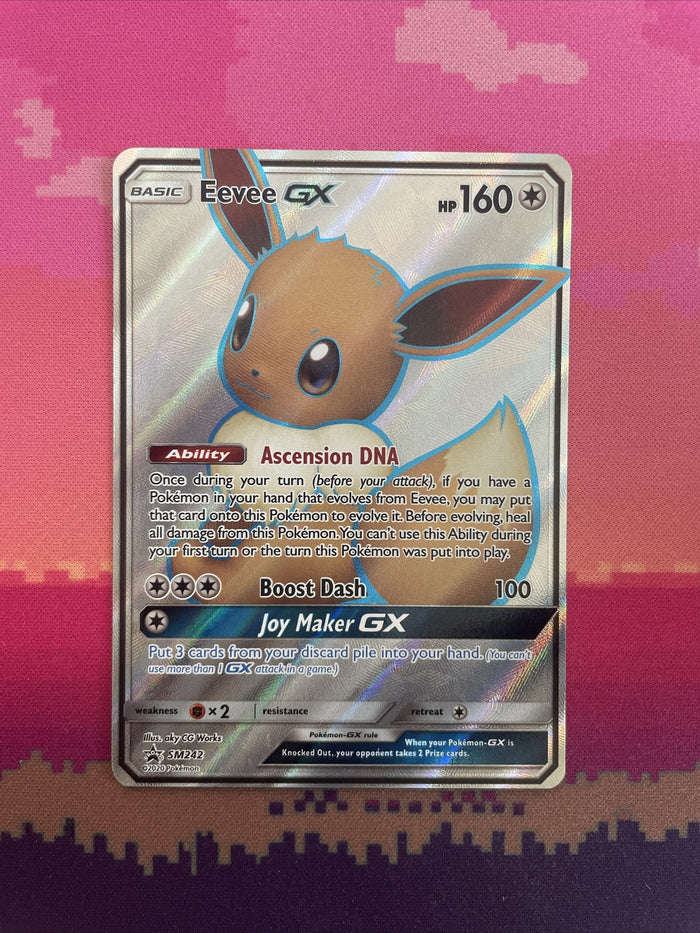 Pokemon Card Eevee GX SM242 Ultra Rare Black Star Promo Near Mint