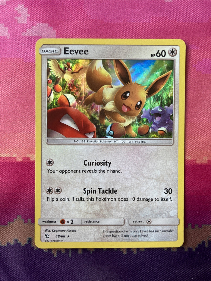 Pokemon Card Eevee Hidden Fates Holo Rare 48/68 Near Mint