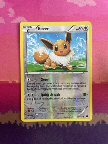 Pokemon Card Eevee Plasma Freeze Reverse Holo Common 89/116 Near Mint