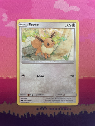 Pokemon Card Eevee SM Lost Thunder Shatter Holo 155/214 Near Mint