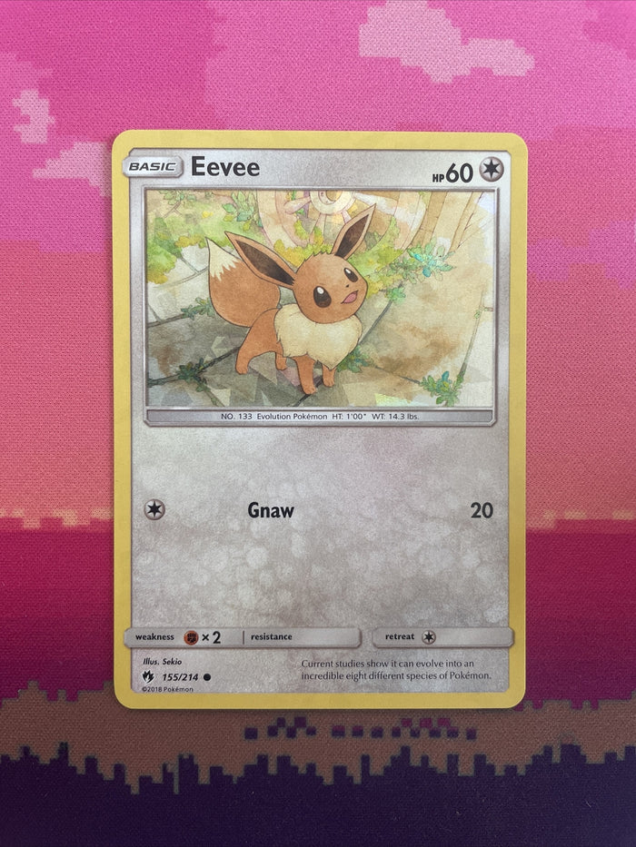 Pokemon Card Eevee SM Lost Thunder Shatter Holo 155/214 Near Mint