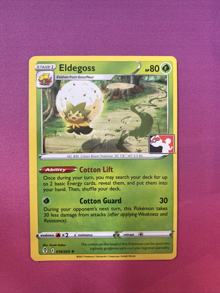 Pokemon Card Eldegoss Prize Pack Rare 016/203 Near Mint