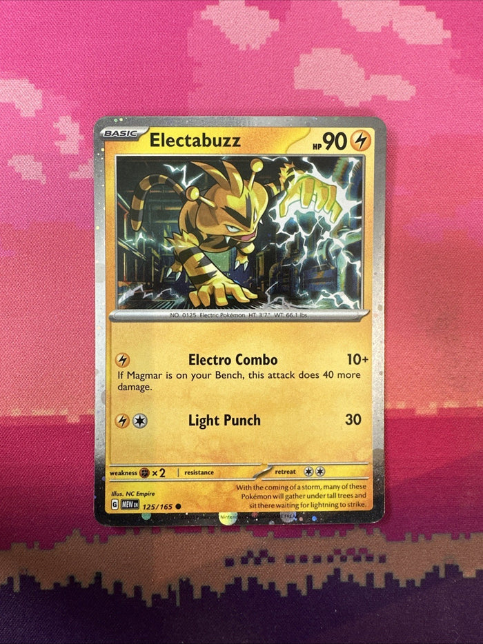 Pokemon Card Electabuzz Scarlet & Violet 151 Cosmo Holo 125/165 Near Mint