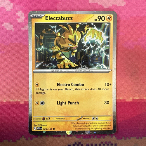 Pokemon Card Electabuzz Scarlet & Violet 151 Cosmo Holo 125/165 Near Mint