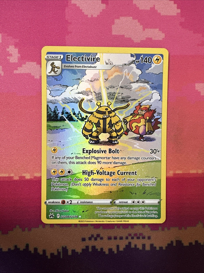 Pokemon Card Electivire GG08/GG70 Galarian Gallery Crown Zenith Near Mint
