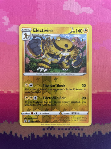Pokemon Card Electivire Rebel Clash Reverse Holo Rare 059/192  Near Mint