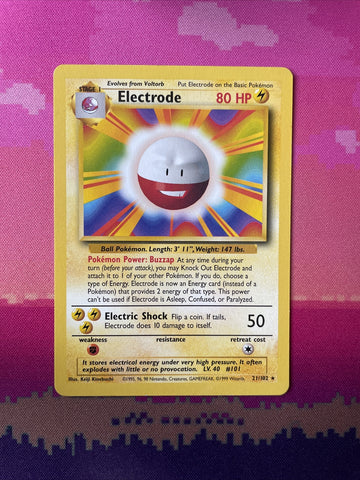 Pokemon Card Electrode Base Set Rare 21/102 Near Mint