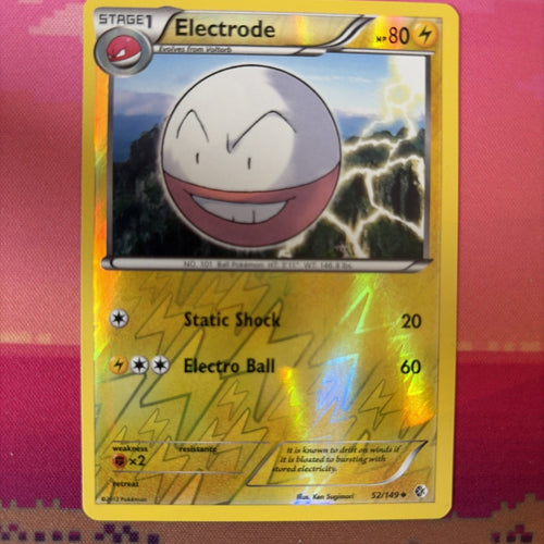 Pokemon Card Electrode Boundaries Crossed Reverse Holo 52/149 Near Mint