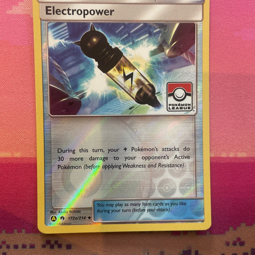 Pokemon Card Electropower Pokemon League Lost Thunder 172a/214 Near Mint