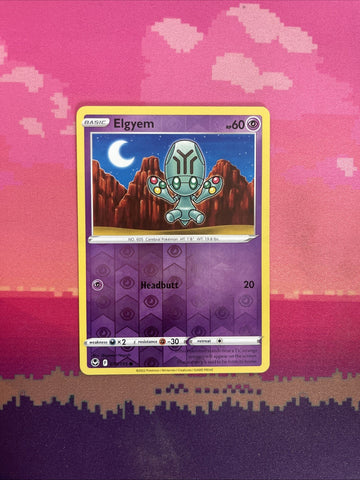 Pokemon Card Elgyem Silver Tempest Reverse Holo 079/165 Near Mint