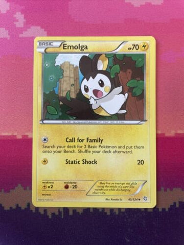 Pokemon Card Emolga Dragons Exalted Uncommon 45/124 Near Mint