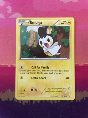 Pokemon Card Emolga Dragons Exalted Uncommon 45/124 Near Mint