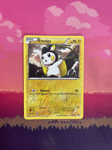 Pokemon Card Emolga Next Destinies Reverse Holo Uncommon 49/99 Near Mint