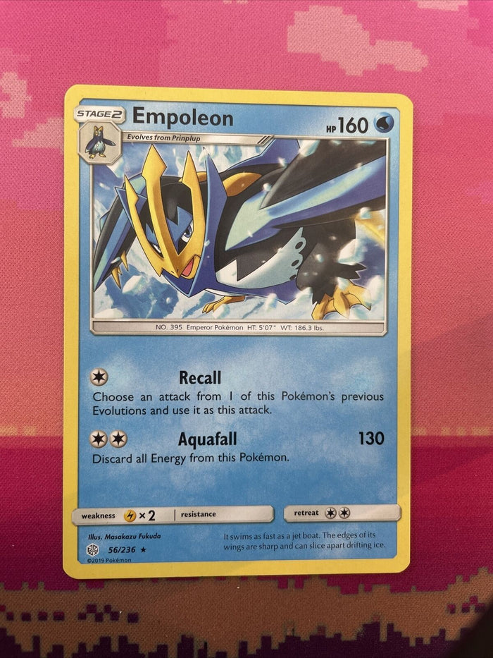Pokemon Card Empoleon Cosmic Eclipse Rare 56/236 Near Mint