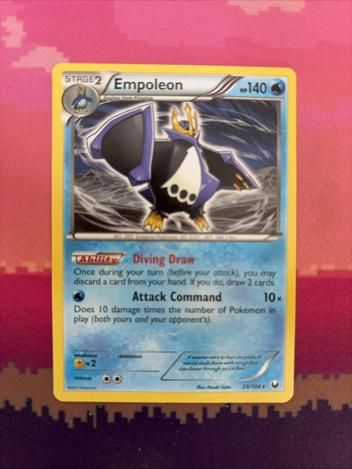 Pokemon Card Empoleon Dark Explorers Rare 29/108 Near Mint