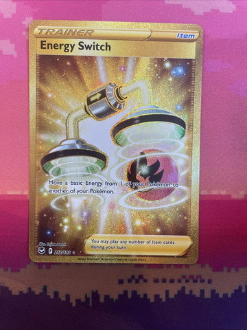 Pokemon Card Energy Switch 212/195 Secret Rare Silver Tempest Near Mint