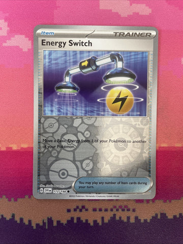 Pokemon Card Energy Switch Scarlet & Violet Reverse Holo 173/198 Near Mint