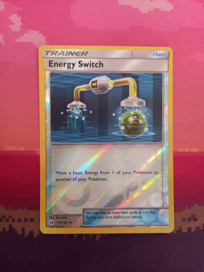 Pokemon Card Energy Switch Sun & Moon Reverse Holo 117/149 Near Mint