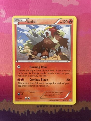 Pokemon Card Entei Ancient Origin Rare 14/98 Near Mint