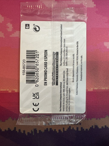 Pokemon Card Espeon Best Buy STAMPED Sealed Promo 086/197 Near Mint (back)