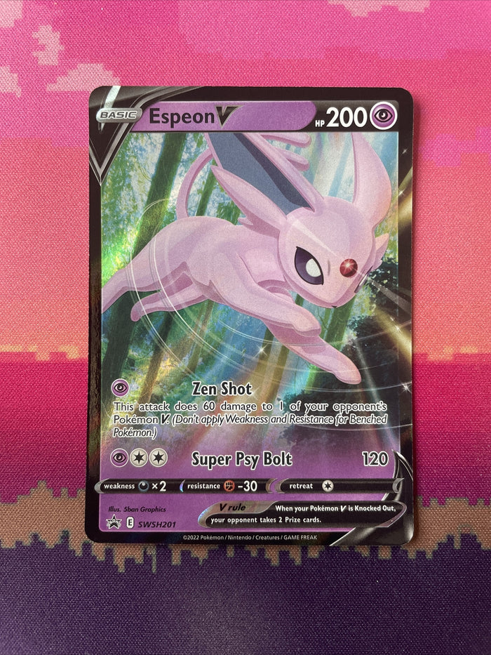 Pokemon Card Espeon V Black Star Promo SWSH201 Ultra Rare NM