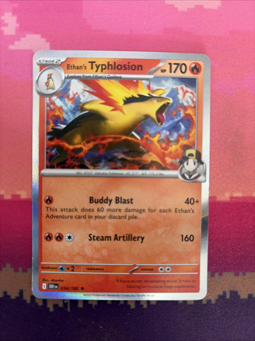 Pokemon Card Ethan's Typhlosion Destined Rivals Holo Rare 034/182 Near Mint