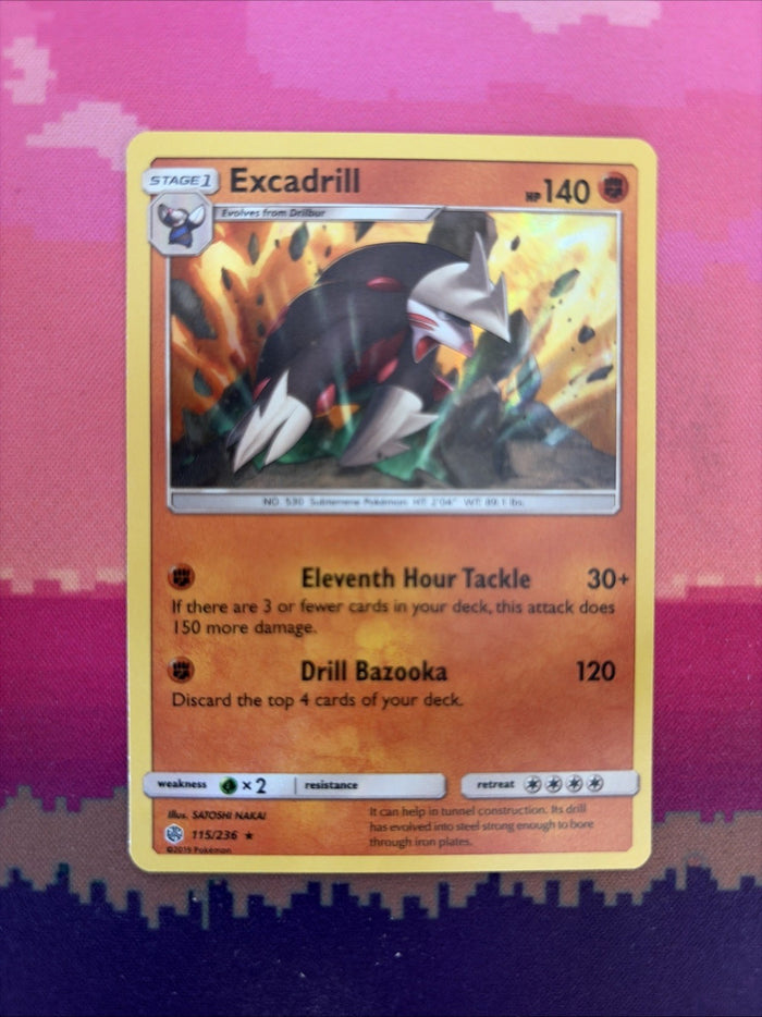 Pokemon Card Excadrill Cosmic Eclipse Holo Rare 115/236 Near Mint