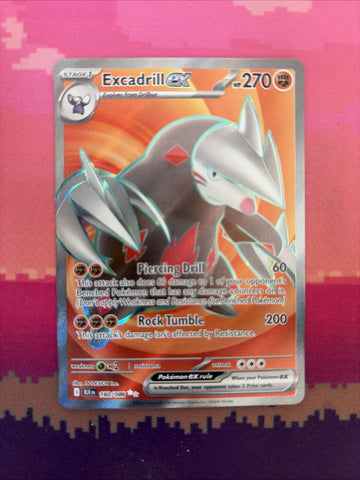 Pokemon Card Excadrill ex 160/086 Ultra Rarae Black Bolt Near Mint