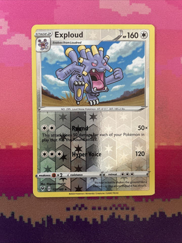 Pokemon Card Exploud Vivid Voltage Reverse Holo Rare 137/185 Near Mint