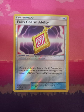 Pokemon card Fairy Charm Ability 171/214 Reverse Holo Unbroken Bonds Near Mint