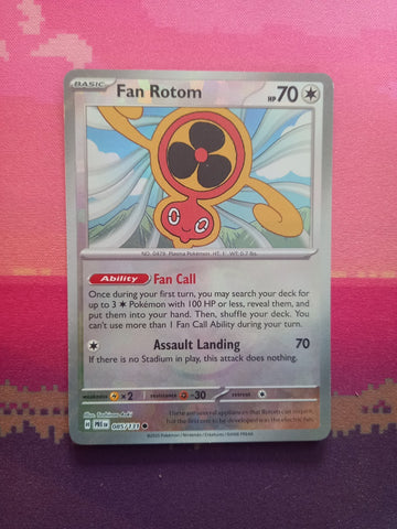 Pokemon Card Fan Rotom Masterball Prismatic Evolutions 085/131 Near Mint