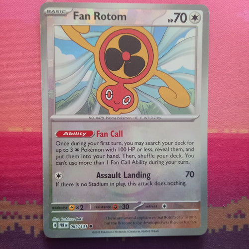 Pokemon Card Fan Rotom Masterball Prismatic Evolutions 085/131 Near Mint