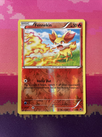 Pokemon Card Fennekin Fates Collide Reverse Holo 11/124 Near Mint