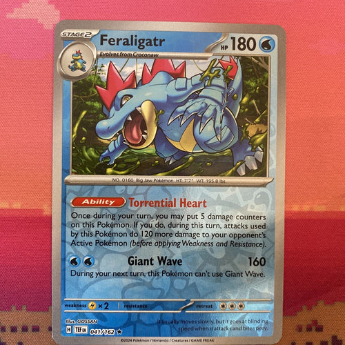 Pokemon Card Feraliagtr Temporal Forces Reverse Holo Rare 041/162 Near Mint
