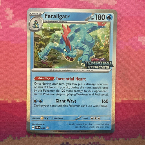 Pokemon Card Feraligatr Black Star Promo 089 Stamped Near Mint