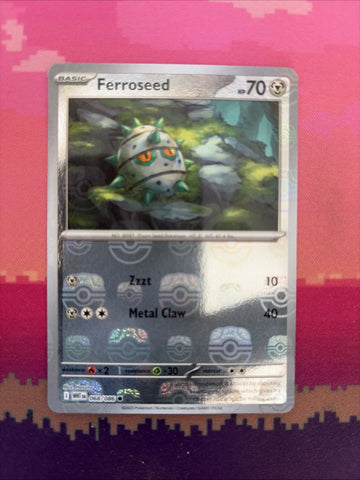 Pokemon Card Ferroseed White Flare Masterball 068/086 Near Mint