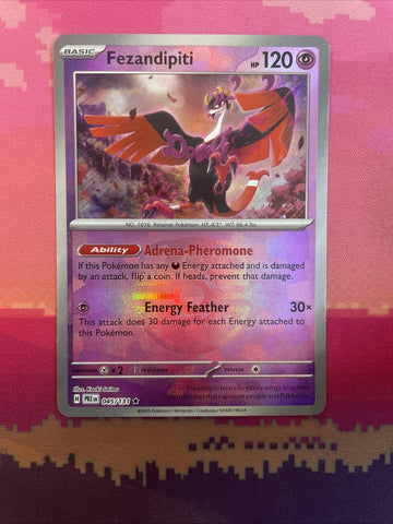 Pokemon Card Fezandipiti Prismatic Evolutions Master Ball 045/131 Near Mint