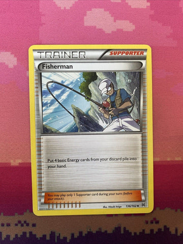 Pokemon Card Fisherman Breakthrough Uncommon 136/162 Near Mint