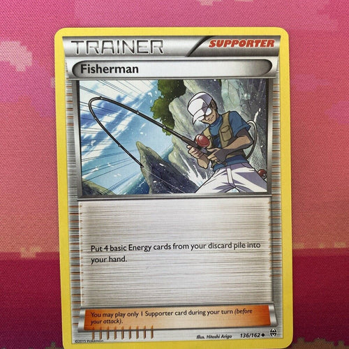 Pokemon Card Fisherman Breakthrough Uncommon 136/162 Near Mint