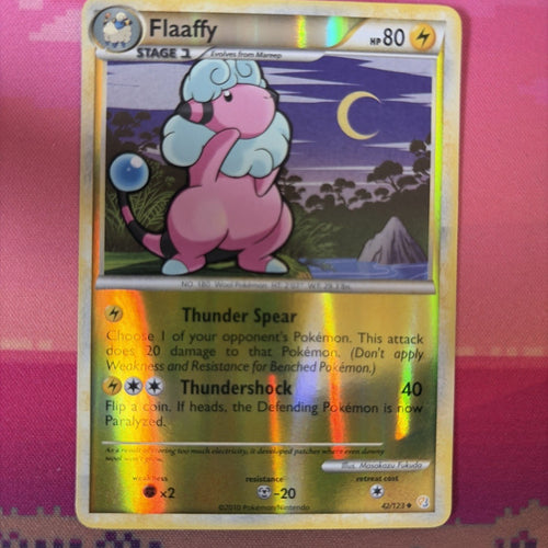 Pokemon Card Flaaffy HeartGold&SoulSilver Reverse Holo 42/123 Near Mint