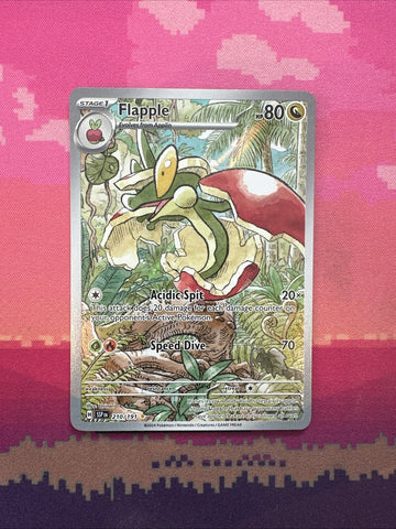 Pokemon Card Flapple 210/191 Illustration Rare Surging Sparks Near Mint