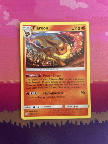 Pokemon Card Flareon Cosmic Eclipse Uncommon 25/236 Near Mint