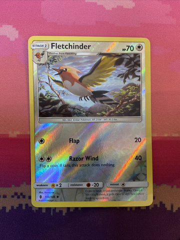 Pokemon Card Fletchinder Guardians Rising Reverse Holo Uncommon 110/145 NM