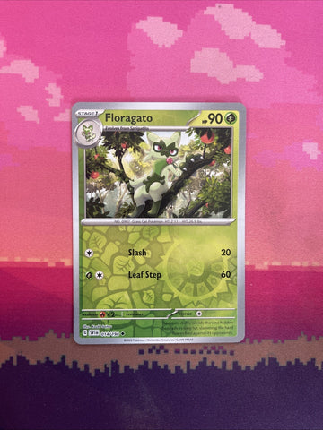 Pokemon Card Floragato Scarlet & Violet Base Set Reverse Holo Uncommon 014/198 N