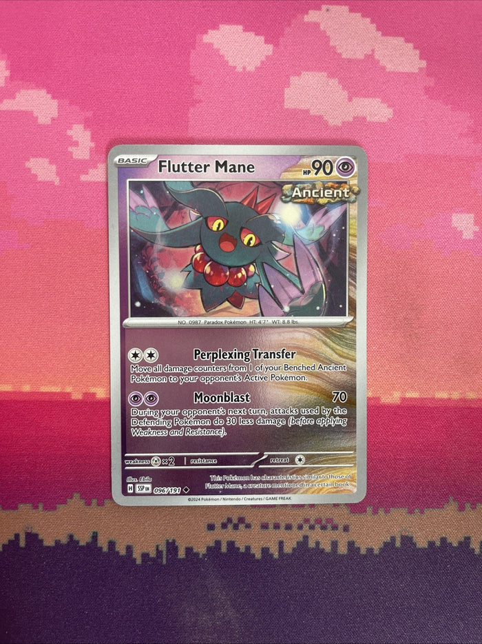 Pokemon Card Flutter Mane Surging Sparks Reverse Holo Uncommon 096/191 Near Mint